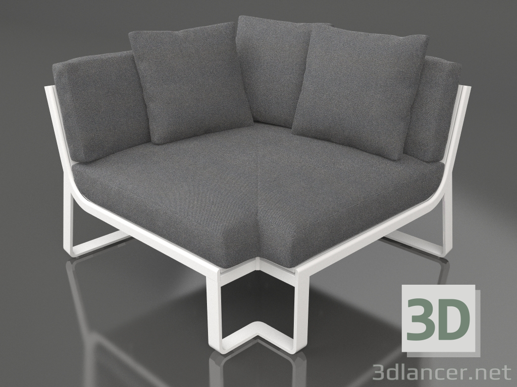 3d model Sofá modular, sección 6 (Blanco) - vista previa