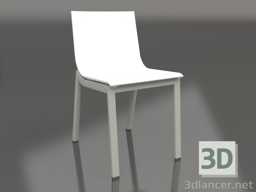 3d model Dining chair model 4 (Cement gray) - preview