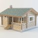 modèle 3D chalet wood - preview