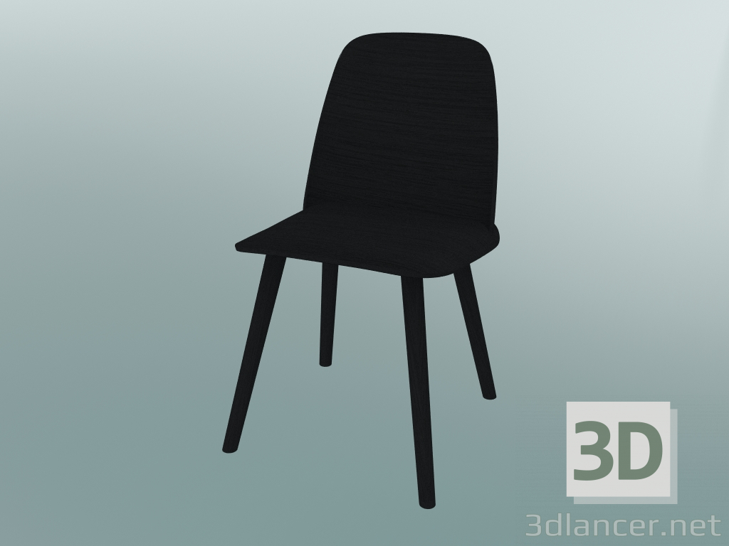 3d model Silla Nerd (Negro) - vista previa