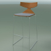 3d model Stackable bar chair 3713 (with cushion, Teak effect, CRO) - preview