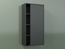 Armario de pared con 1 puerta derecha (8CUCCCD01, Deep Nocturne C38, L 48, P 24, H 96 cm)