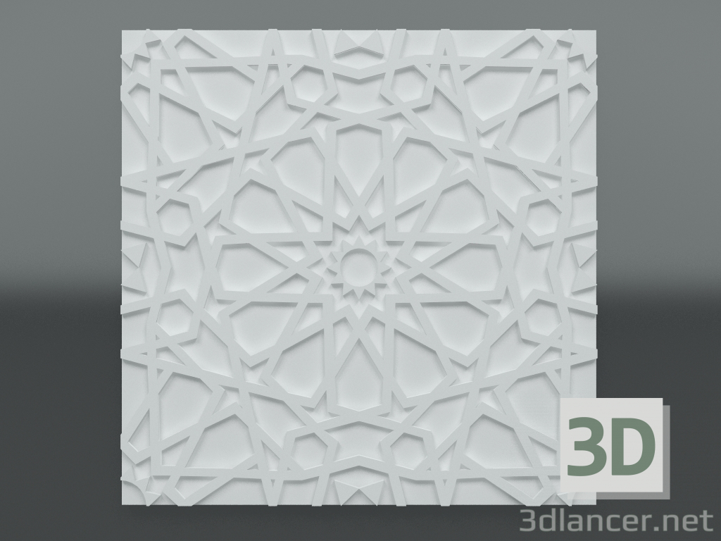 Modelo 3d Painel 3d de gesso F-115 - preview