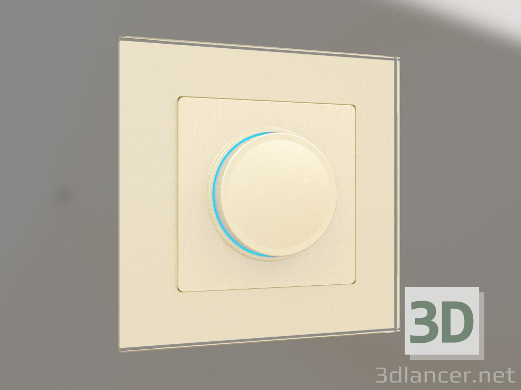 Modelo 3d Dimmer iluminado (ondulado champanhe) - preview