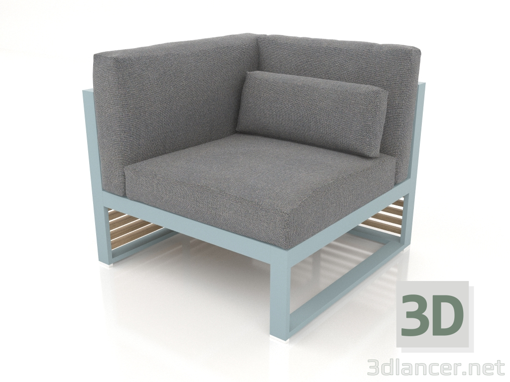 3d модель Диван модульний, секція 6 ліва, висока спинка (Blue grey) – превью