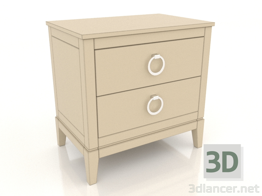 3d model Bedside table (RAL 1015, option 2) - preview