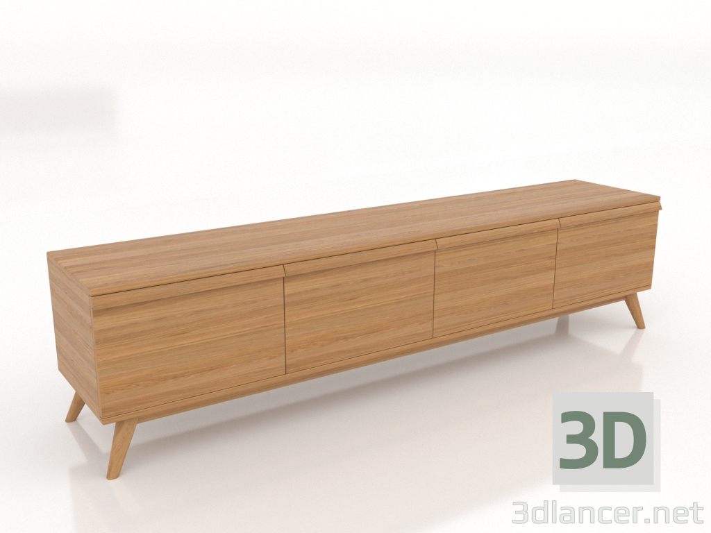 3d model TV stand LARGE 2000 mm (natural oak) - preview 3d model TV stand LARGE 2000 mm (natural oak) - preview