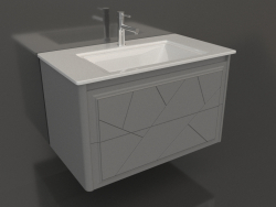 Luigi 90 cabinet (matte gray, hanging)
