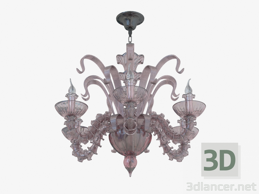 Modelo 3d vidro candelabro (S110188 6red) - preview