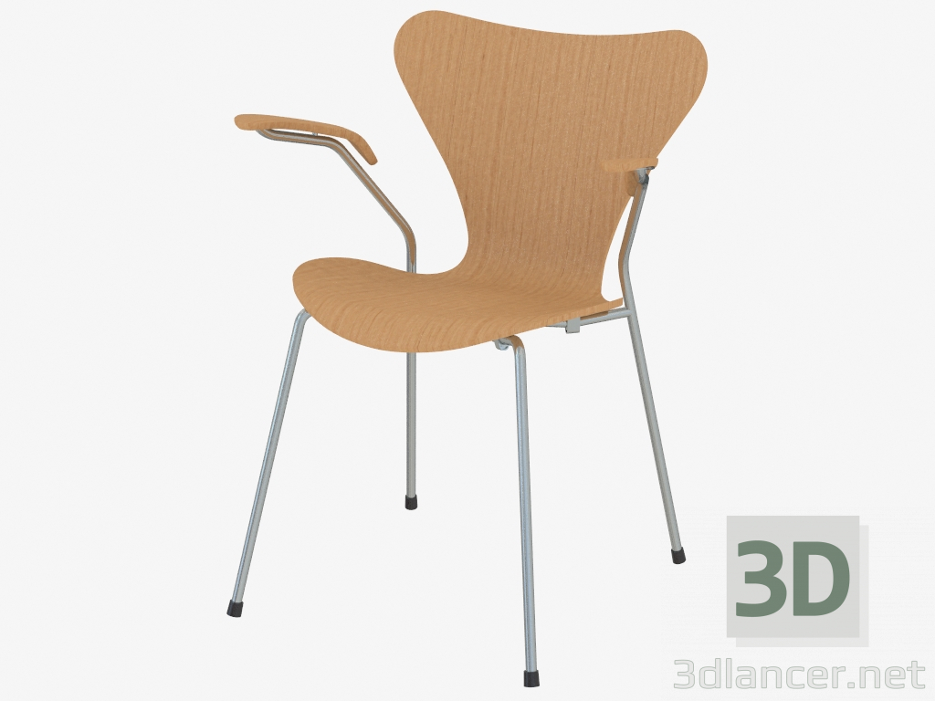 3d model Silla con reposabrazos Serie 7 - vista previa