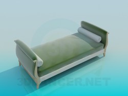 Couch with rollers