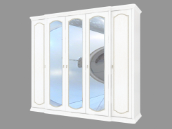 5 door wardrobe with mirrors (2643x2333x685)