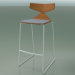 modèle 3D Tabouret de bar empilable 3713 (avec coussin, effet teck, V12) - preview