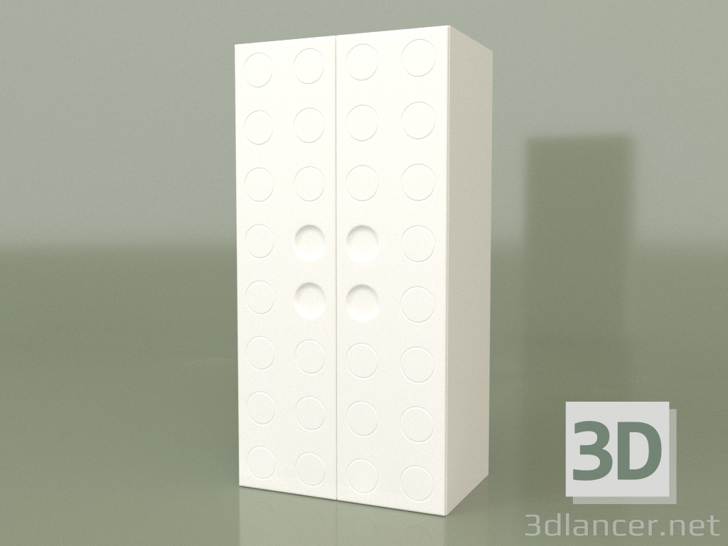 3d model Double wardrobe (White) - preview