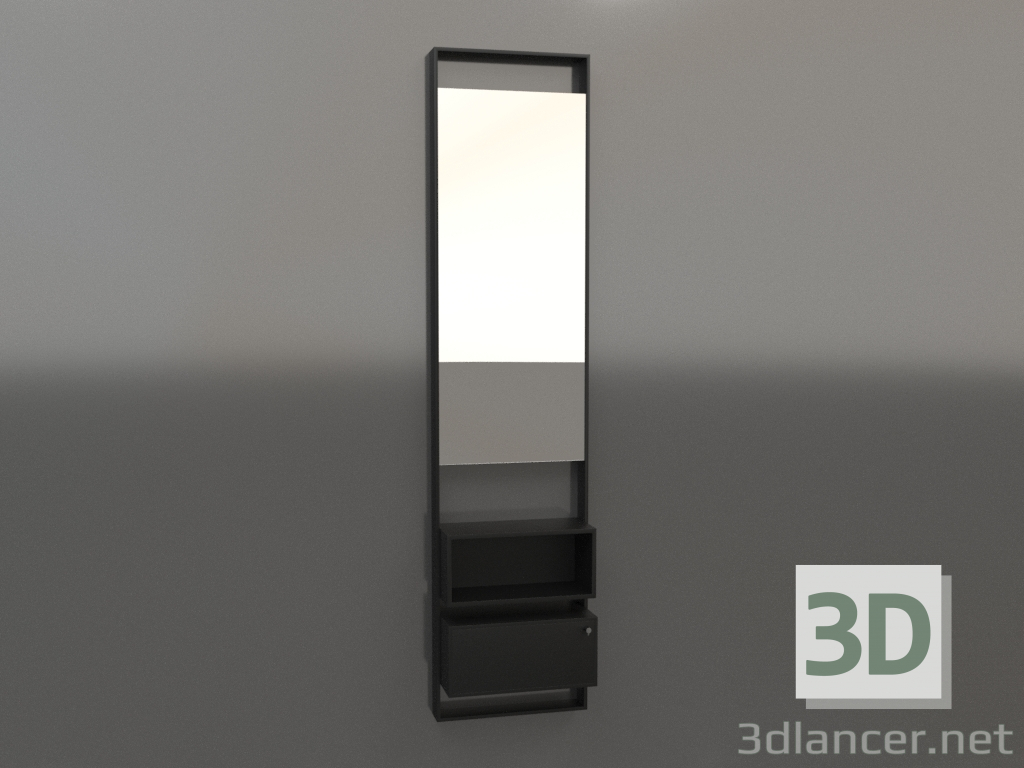 3d model Espejo ZL 16 (madera negra) - vista previa