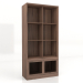 3d model Stationary bookcase with low door 100x46x210 - preview