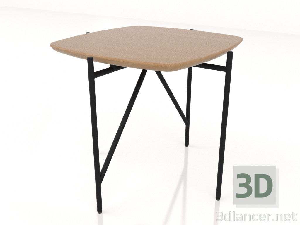 3d model Mesa baja 50x50 con tablero de madera - vista previa