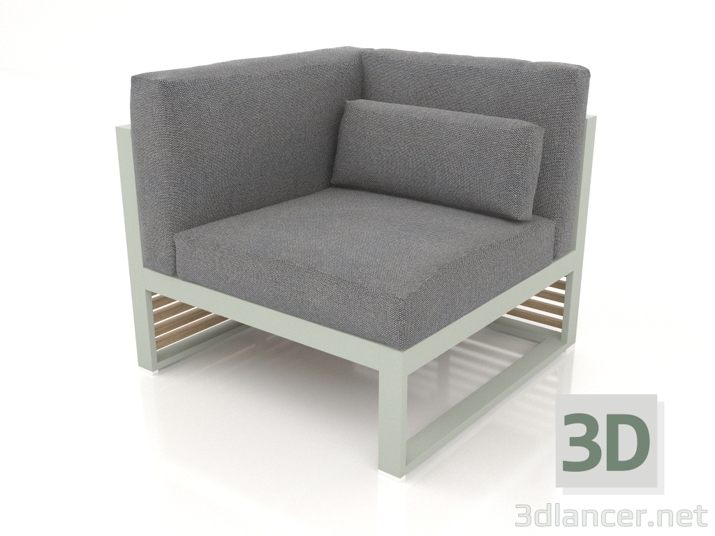 Modelo 3d Sofá modular, seção 6 esquerda, encosto alto (cinza cimento) - preview