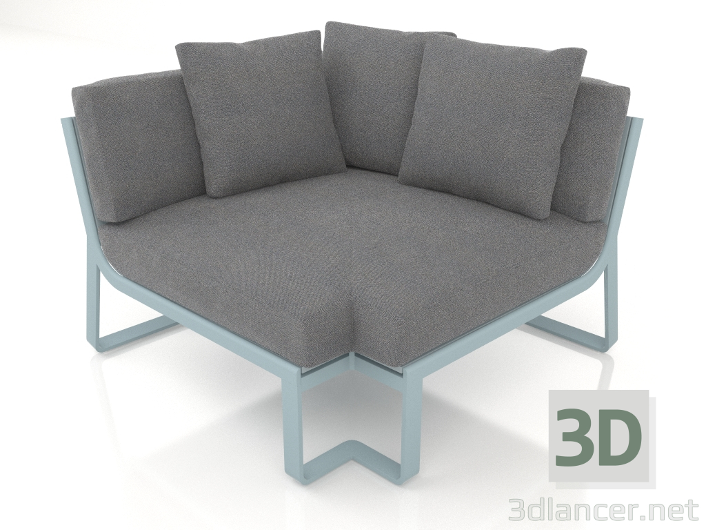 3d model Sofá modular, sección 6 (Gris azul) - vista previa