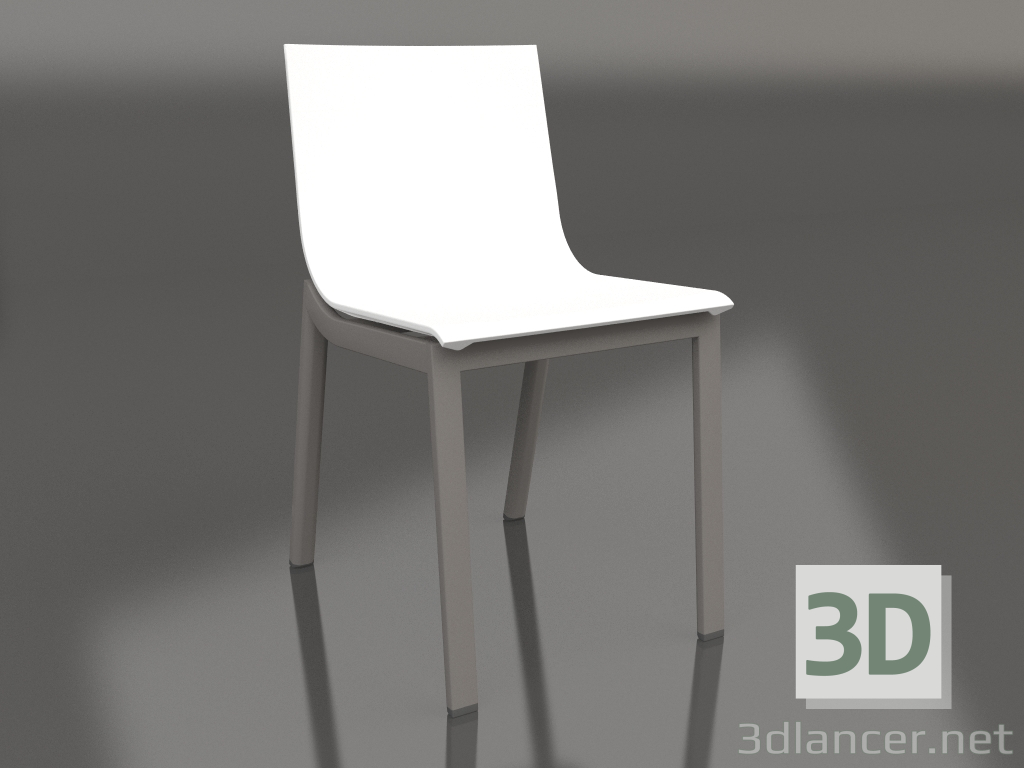 3d model Dining chair model 4 (Quartz gray) - preview