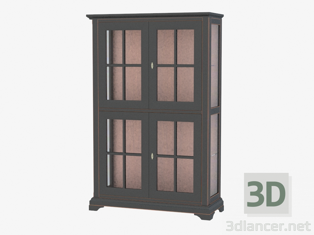 modèle 3D Vitrine à quatre portes CM02 - preview