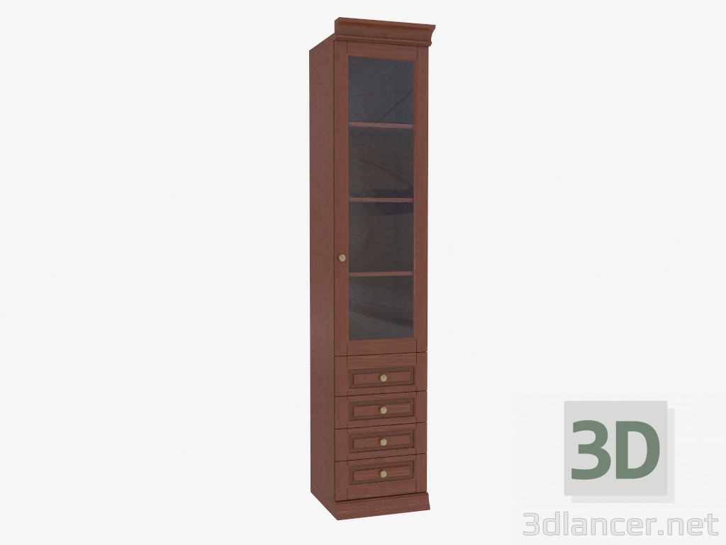 3D modeli Kitaplık dar (3841-22) - önizleme