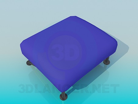 3d model Ottoman on low legs - preview