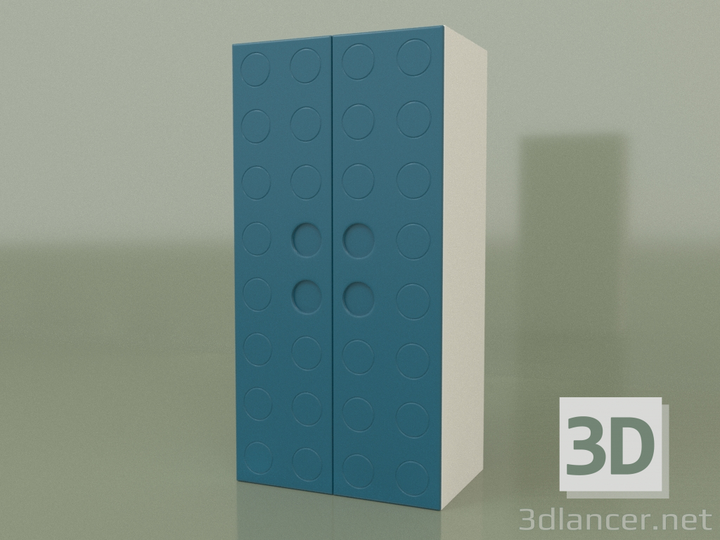 Modelo 3d Guarda-roupa duplo (turquesa) - preview