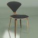 3d model Chair Cherner 2 (black leather, walnut) - preview