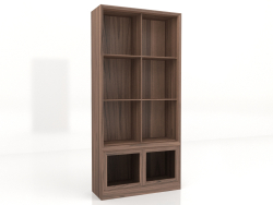 Libreria fissa con anta bassa 100x36x210