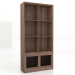 modello 3D Libreria fissa con anta bassa 100x36x210 - anteprima