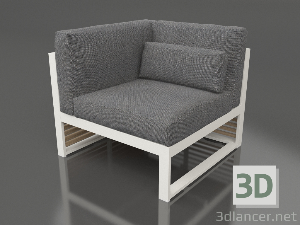 3d model Sofá modular, sección 6 izquierda, respaldo alto (gris ágata) - vista previa