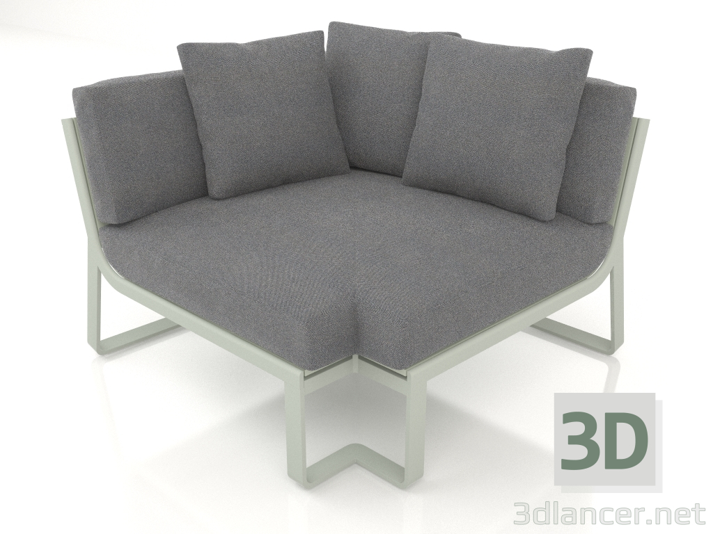 3d model Sofá modular sección 6 (Gris cemento) - vista previa