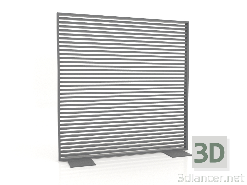 3d model Mampara de aluminio 150x150 (Antracita) - vista previa