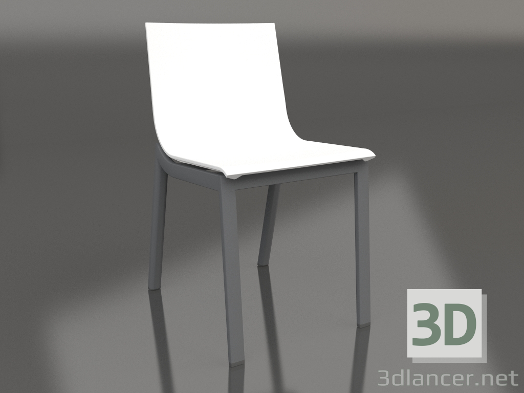 3d model Dining chair model 4 (Anthracite) - preview