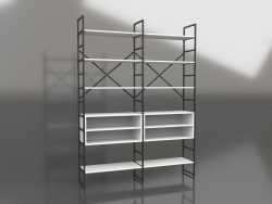 Rack with shelves (2 sections)