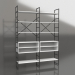 3d model Rack with shelves (2 sections) - preview