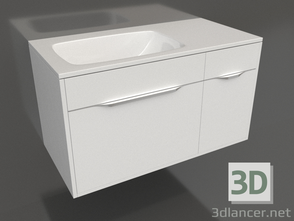 3d model Hanging cabinet 90 cm (Mal.01.09-L) - preview