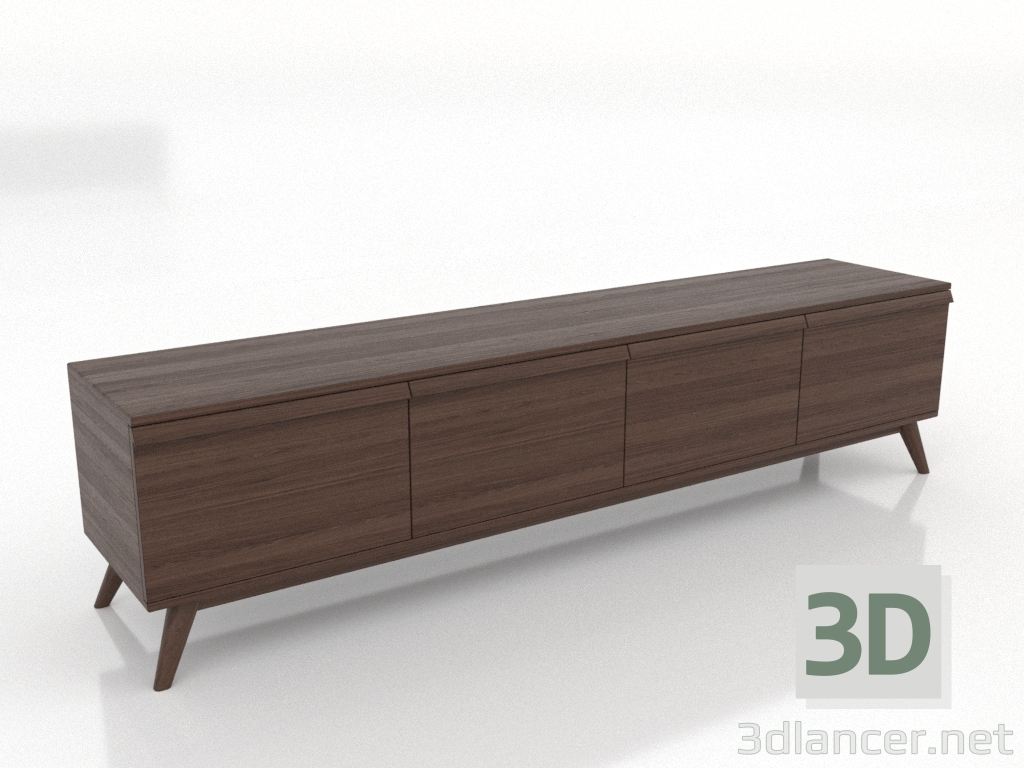 3d модель Тумба ТВ LARGE 2000 мм (темний горіх) – превью 3d модель Тумба ТВ LARGE 2000 мм (темний горіх) – превью
