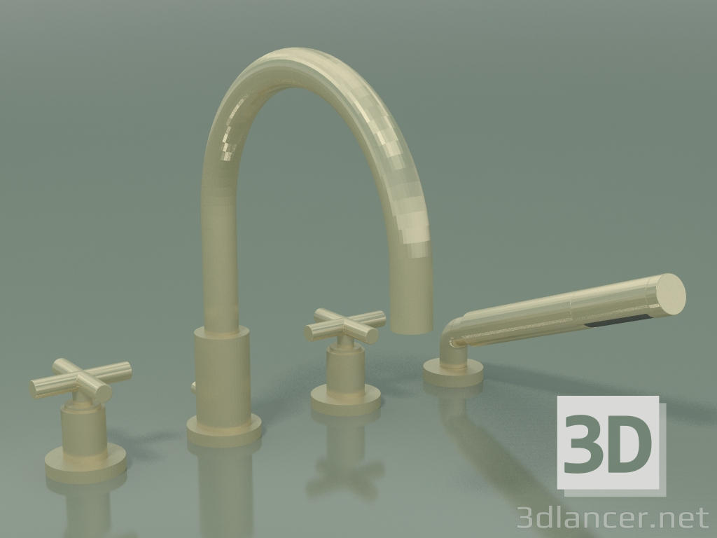 3d model Juego de ducha para bañera, para instalación lateral (27512892-28) - vista previa