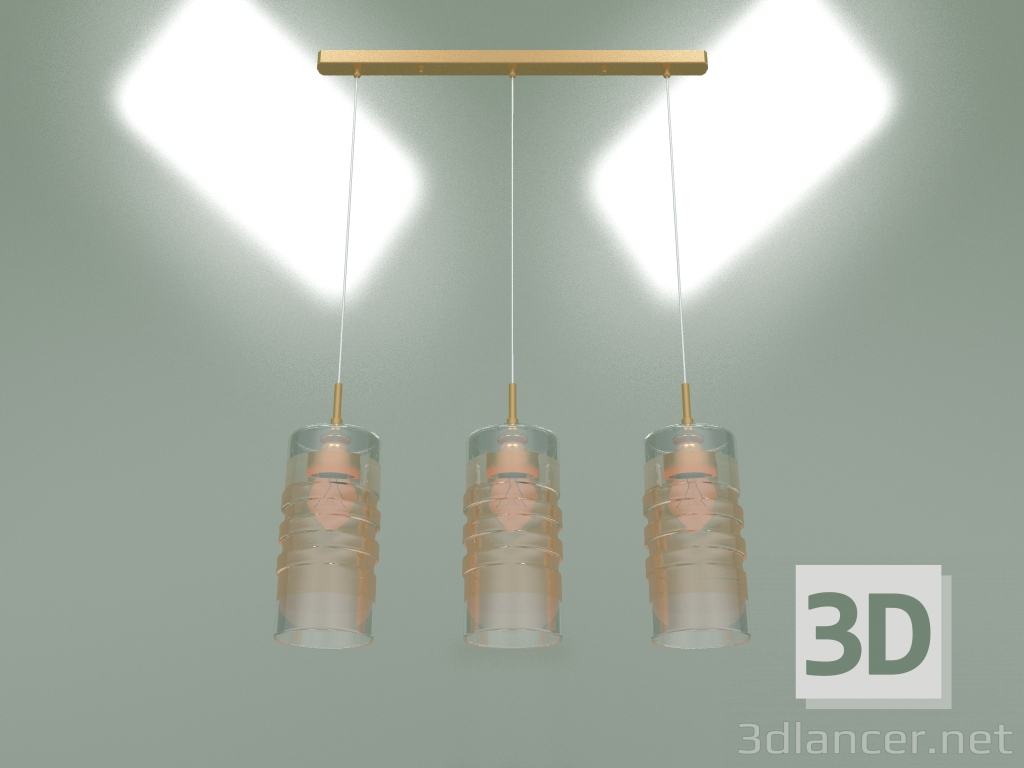 3d model Pendant lamp Block 50185-3 (gold) - preview