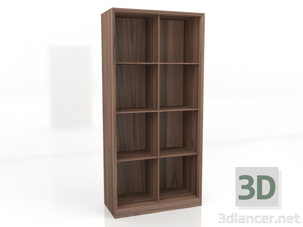 3d model Librería fija 100x46x210 - vista previa