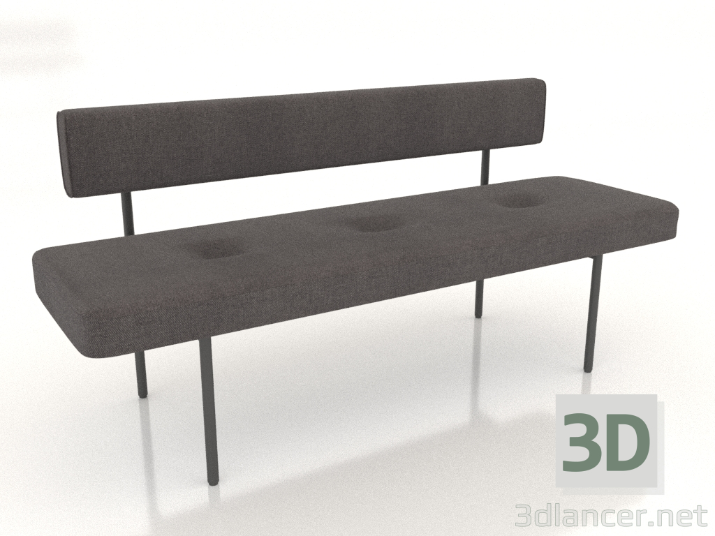 modello 3D Panca 1600x520x780 - anteprima