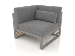 Modulares Sofa, Abschnitt 6 links, hohe Rückenlehne (Quarzgrau)