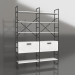 3d model Rack con estantes cerrados (2 secciones) - vista previa