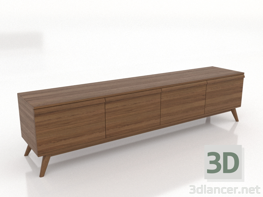 modèle 3D Meuble TV LARGE 2000 mm (noyer clair) - preview modèle 3D Meuble TV LARGE 2000 mm (noyer clair) - preview