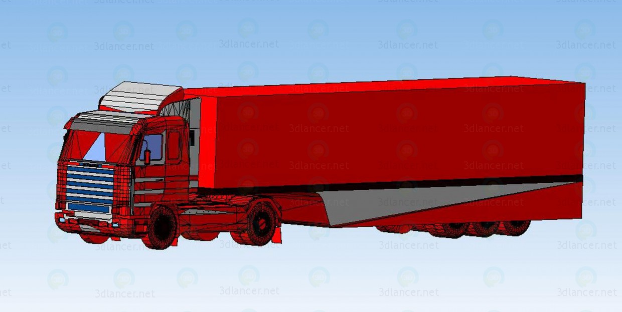 modello 3D Furgone scania - anteprima