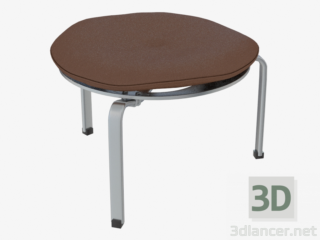 3D Modell Dreibeinhocker mit Lederkissen PK33 - Vorschau