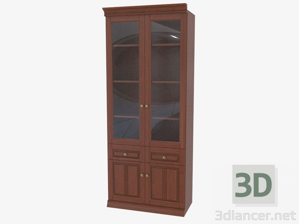 modello 3D Libreria a due foglie (3841-08) - anteprima