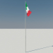 3d Flag flying model buy - render